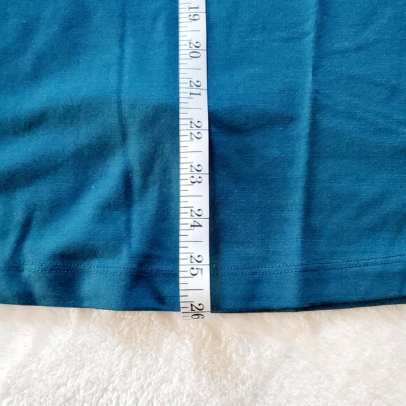 Woolx Marilyn Flowy Midi Skirt Merino Wool Blend Teal Small - Picture 8 of 11